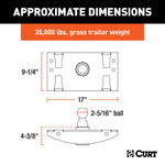 Curt 2019+ Ram 2500/3500 (Excl 5th Wheel Prep Package) OEM-Style Gooseneck Hitch