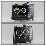 Spyder GMC Sierra 1500/GMC Sierra Denali 08-13 Projector LED Halo- LED All Blk PRO-YD-GS07-HL-BKV2
