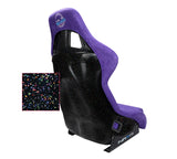 NRG FRP Bucket Seat PRISMA Edition W/ pearlized Back Purple Alcantara - Large