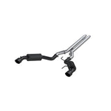MBRP Armor BLK Cat-Back Exhaust with H-Pipe; Street Version 15-17 Mustang GT