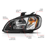 ANZO 2002-2014 Freightliner M2 LED Crystal Headlights (Pair)