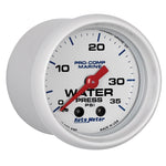 Autometer Marine White 2-1/16in 35 PSI Mechanical Water Pressure Gauge