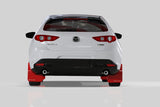 Rally Armor 2019+ Mazda3 GT Sport Hatch UR White Mud Flap w/ Black Logo