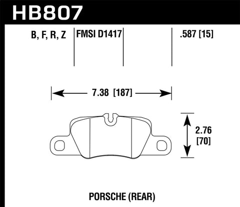 Hawk 16-17 Porsche Panamera S/GTS HP+ Street Rear Brake Pad