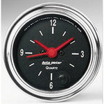 Autometer Traditional Chrome 2-1/16in 12HR Analog Clock Gauge