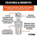 Curt 2-5/16in OEM-Style Gooseneck Hitch Ball