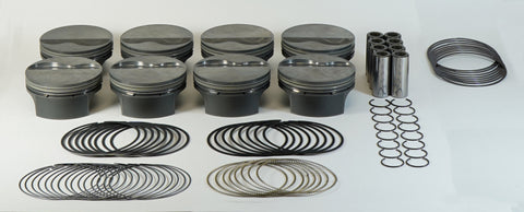 Mahle MS Piston Set GM LS 416ci 4.070in Bore 4in Stk 6.125in Rod .927 Pin -4.3cc 11.3 CR Set of 8