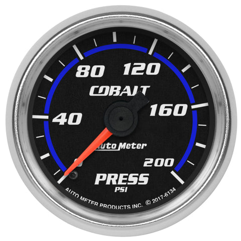Autometer Cobalt 2-1/16in 200 PSI Mechanical Pressure Gauge