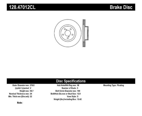 StopTech 98-16 Subaru Impreza Drilled Sport CRYO-STOP Front Left Rotor