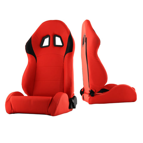 Xtune Xm-Ii Racing Seat Pu (Double Slider) Red/Black Driver Side RST-XM2-01-RDB-DR