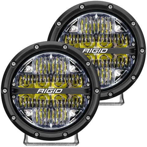 Rigid Industries 360-Series 6in LED Off-Road Drive Beam - White Backlight (Pair)