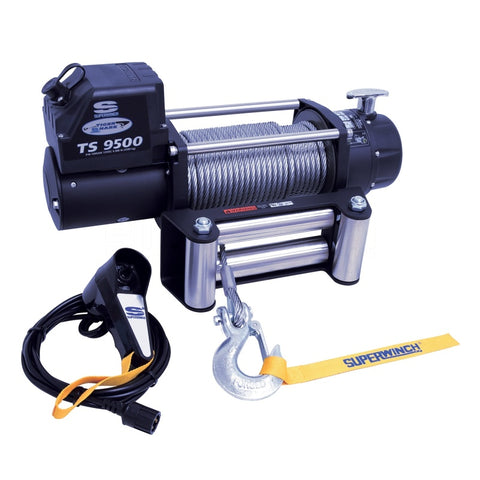 Superwinch 9500 LBS 12 VDC 11/32in x 95ft Steel Rope Tiger Shark 9500 Winch
