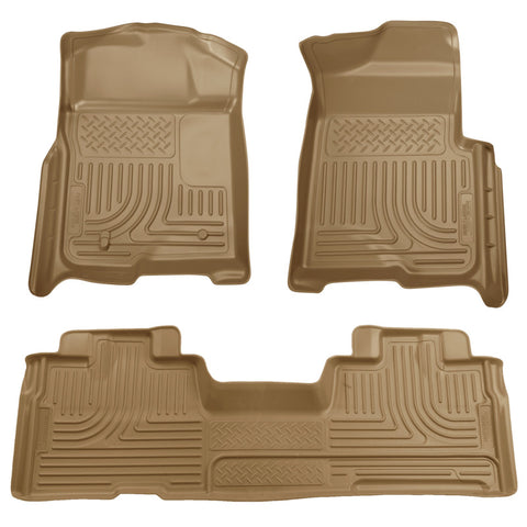 Husky Liners 09-12 Ford F-150 Super Cab WeatherBeater Combo Tan Floor Liners
