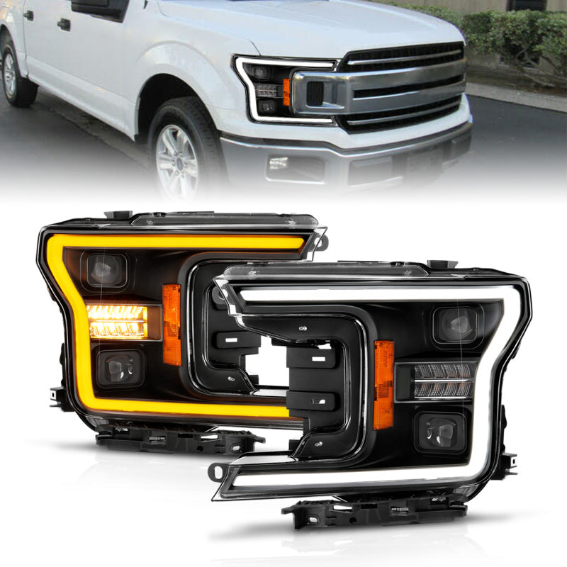 ANZO 18 20 Ford F 150 w o Fctry LED Full LED Proj Headlights w