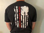 Mafia Tri Blend Distressed Flag T-shirt  (Red)