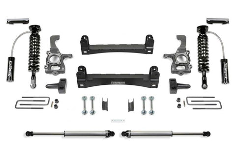 Fabtech 15-18 Ford F150 2WD 4in Perf. System w/DL 2.5 Resi Coilovers & Rear DL 2.25 Shocks
