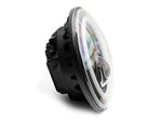 Raxiom 97-18 Jeep Wrangler TJ/JK Axial 7-Inch LED Headlights w/RGB Halo- Blk Hsng (Clear Lens)
