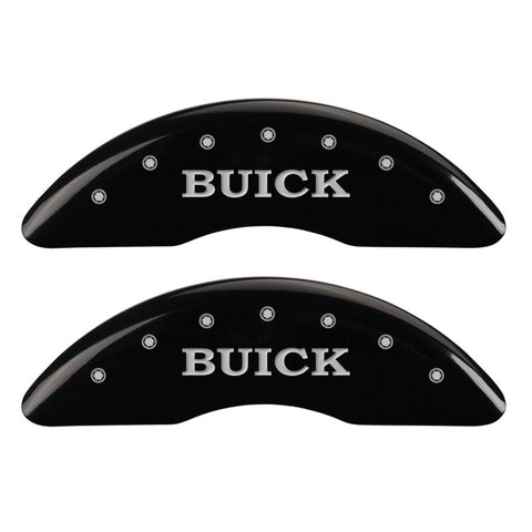 MGP 4 Caliper Covers Engraved Front Buick Rear Black Finish Silver Char 2016 Buick Regal