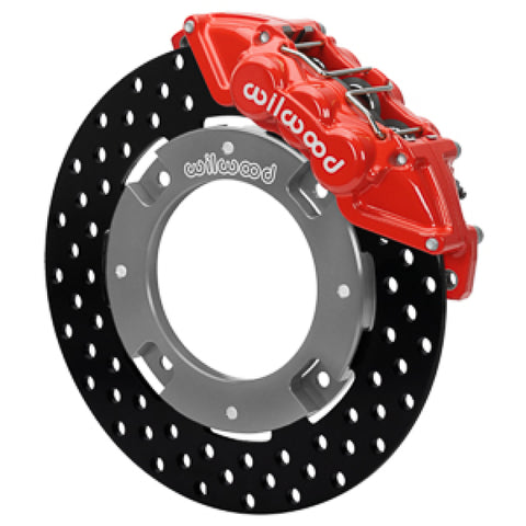 Wilwood 17-21 Can-Am X3RS Red Front Kit 11.25in - Drilled Rotors