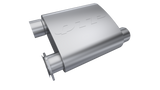 QTP 2.5in Weld-On 304SS Screamer Muffler Short Case w/Bolt-On QTEC Electric Cutout