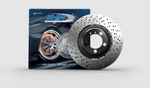 SHW 08-13 BMW M3 4.0L Right Front Cross-Drilled Lightweight Brake Rotor
