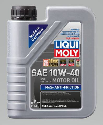 LIQUI MOLY 1L MoS2 Anti-Friction Motor Oil 10W40 - Single