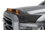 AVS 2019 GMC Sierra 1500 Aeroskin Low Profile Hood Shield w/ Lights - Black