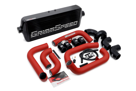 GrimmSpeed 2008-2014 Subaru STI Front Mount Intercooler Kit Black Core / Red Pipe