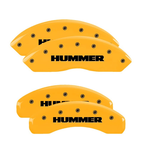 MGP 4 Caliper Covers Engraved Front & Rear MGP Yellow Finish Black Char 2007 Buick Lucerne