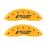 MGP 4 Caliper Covers Engraved Front & Rear Gen 5/RS Yellow finish black ch