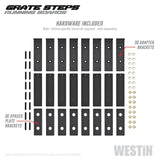 Westin Grate Steps Running Boards 90 in - Textured Black