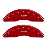 MGP 4 Caliper Covers Engraved Front & Rear MGP Red Finish Silver Characters 2016 Buick Regal