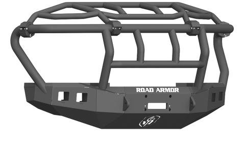 Road Armor 17-20 Ford F-250 Stealth Front Winch Bumper w/Intimidator Guard - Tex Blk