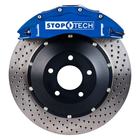 StopTech 08-09 WRX STi Front BBK ST60 355x32 Drilled Rotors Blue Calipers