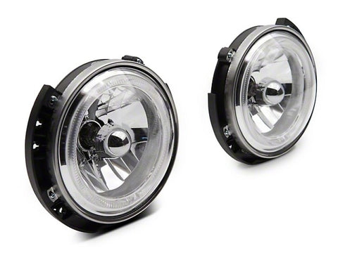 Raxiom 07-18 Jeep Wrangler JK LED Halo Headlights- Chrome Housing (Clear Lens)
