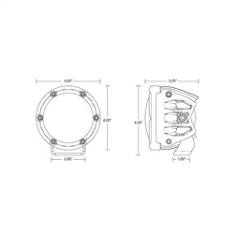 Rigid Industries 360-Series 4in SAE Fog w/ Amber PRO Lens - White (Pair)