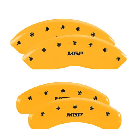 MGP 4 Caliper Covers Engraved Front Buick Rear Yellow Finish Black Char 2008 Buick Lucerne
