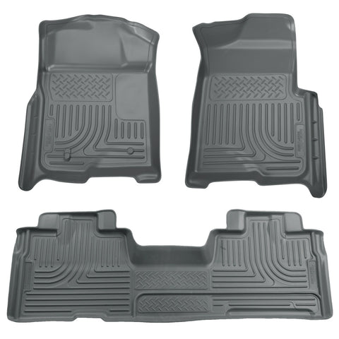 Husky Liners 09-12 Ford F-150 Super Cab WeatherBeater Combo Gray Floor Liners