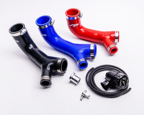 AP Can-Am Maverick X3 Turbo Adjustable Blow Off Valve w/ Silicone Hose Kit - Red