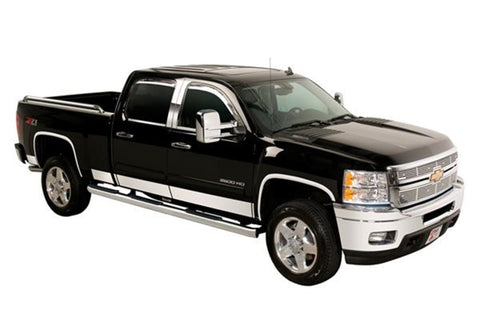 Putco 09-14 Ford F-150 Super Cab 8ft Long Box - 7in Wide - 10pcs Stainless Steel Rocker Panels
