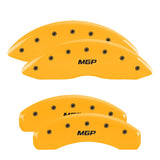 MGP 4 Caliper Covers Engraved Front & Rear MGP Yellow Finish Black Characters 2009 Ford F-150