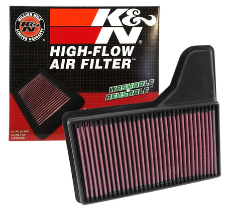 K&N Drop-In Replacement Air Filter (2015-2021 Mustang GT, EcoBoost, V6) (33-5029)