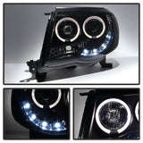 Spyder Toyota Tacoma 05-11 Projector Headlights LED Halo LED Blk Smke PRO-YD-TT05-HL-BSM