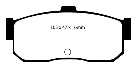 EBC 91-97 Infiniti G20 2.0 Redstuff Rear Brake Pads