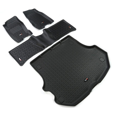 Rugged Ridge Floor Liner Front/Rear/Cargo Black 1999-2004 Jeep Grand Cherokee WJ