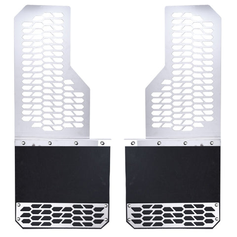 Putco 14-20 Chevrolet Silverado LD / GMC Sierra LD - Set of 2 Mud Skins - Brushed SS w/ Hex Shield