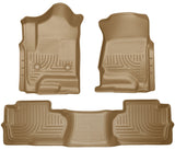 Husky Liners 14 Chevrolet Silverado/GMC Sierra Dbl Cab WeatherBeater Tan Front&2nd Seat Floor Liners