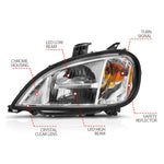 ANZO 1996-2013 Freightliner Columbia LED Crystal Headlights (Pair)