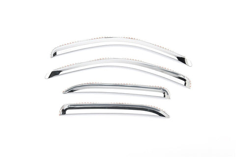 Putco 14-14 Chevrolet Silverado HD - Ext Cab (Set of 4) Element Chrome Window Visors