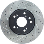 StopTech 09-10 Acura TSX/ 08-10 Honda Accord Coupe Right Front Slotted & Drilled Rotor